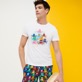 Homme AUTRES Imprimé - T-shirt homme en coton Multicolore Medusa, Blanc vue de détail 3