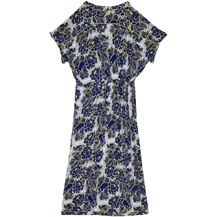 Women Others Printed - Women Maxi Dress Hidden Fishes- Vilebrequin x Poupette St Barth, Purple blue back view