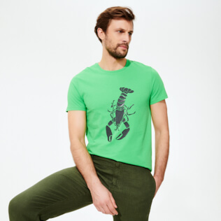 Uomo Altri Stampato - T-shirt uomo in cotone Lobster 3D Effect, Verde prato inglese supp2 Uomo Altri Stampato - T-shirt uomo in cotone Lobster 3D Effect, Verde prato inglese supp2