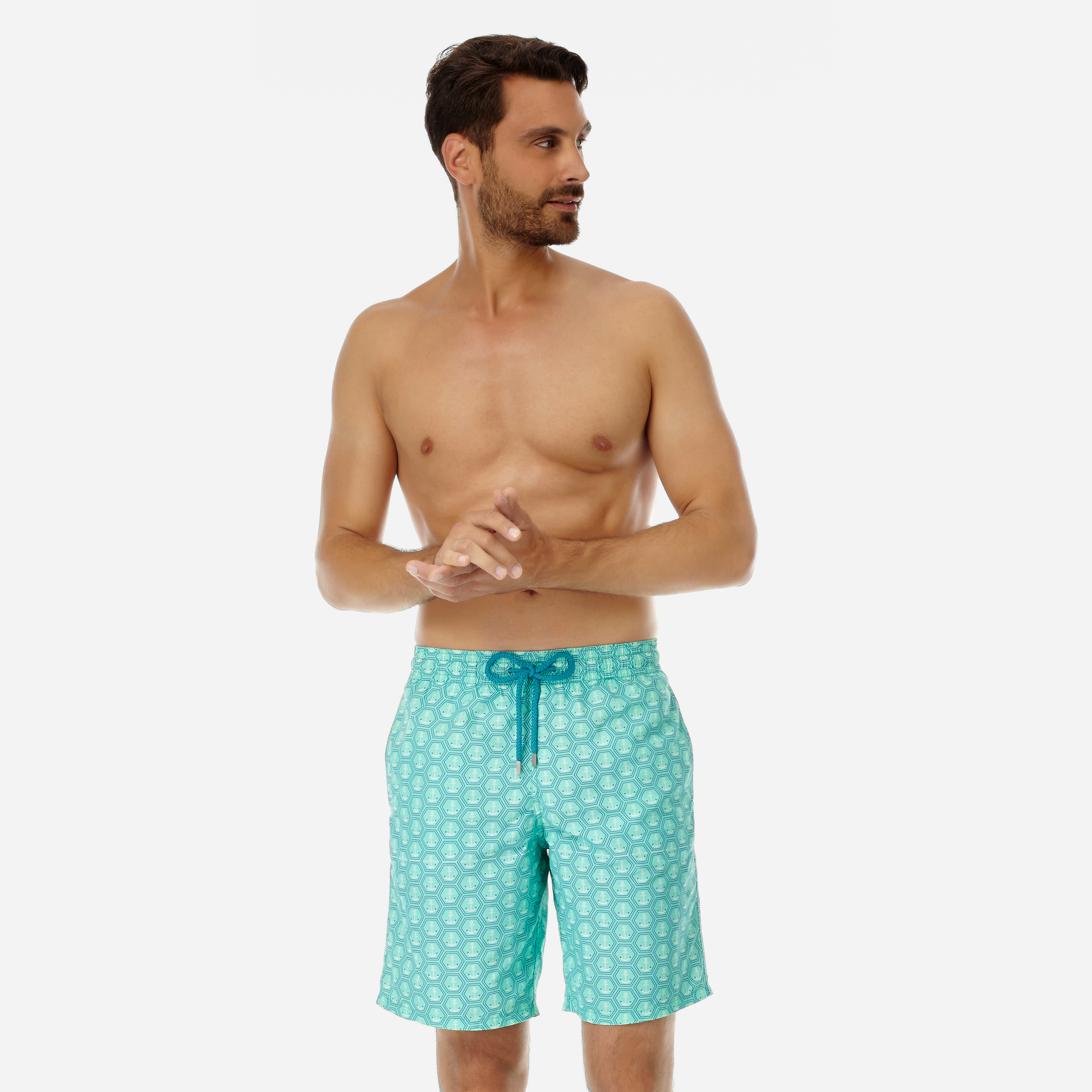 Maillots de bain Homme - Maillot de bain Homme Long Ancre De Chine - MAILLOT DE BAIN - OKOA - Vert -