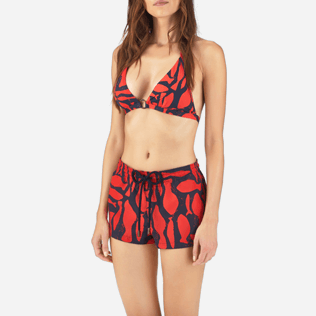 Mujer Autros Estampado - Pantalón corto recto con estampado Silex Fishes, Amapola supp1 Mujer Autros Estampado - Pantalón corto recto con estampado Silex Fishes, Amapola supp1