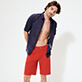 Men Others Embroidered - Men Chino Embroidered Bermuda Shorts Micro Ronde des Tortues, Medlar front worn view