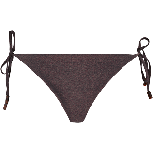 Mujer Fitted Liso - Braguita de bikini con tiras anudadas en los laterales y estampado Changeant Shiny para mujer, Burgundy vista frontal
