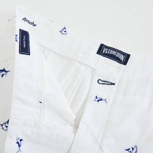Hombre Autros Estampado - Bermudas tipo pantalones chinos para hombre con bordado del motivo 2009 Les Requins, Blanco supp4 Hombre Autros Estampado - Bermudas tipo pantalones chinos para hombre con bordado del motivo 2009 Les Requins, Blanco supp4