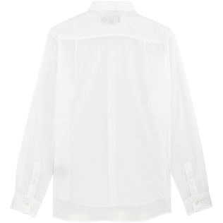 Hombre Autros Liso - Camisa en gasa de algodón con estampado liso unisex, Blanco back Hombre Autros Liso - Camisa en gasa de algodón con estampado liso unisex, Blanco back