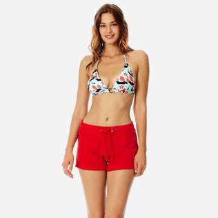 Women Others Solid - Women Terry cloth shortie Solid, Red polish frontworn Women Others Solid - Women Terry cloth shortie Solid, Red polish frontworn
