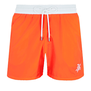 Men Ultra-light classique Solid - Men Swim Trunks Ultra-Light and Packable Solid Bicolore Fluo, Neon orange front Men Ultra-light classique Solid - Men Swim Trunks Ultra-Light and Packable Solid Bicolore Fluo, Neon orange front