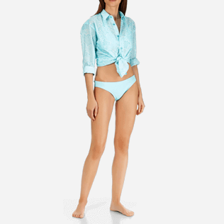 Femme BAS CLASSIQUES Uni - Bas de Maillot de bain Echancré Femme Solid Water, Lagon supp3 Femme BAS CLASSIQUES Uni - Bas de Maillot de bain Echancré Femme Solid Water, Lagon supp3