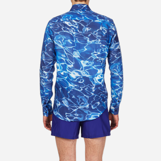 Camisetas Estampado - Camisa de lino con estampado Splash unisex, Azul neptuno supp2 Camisetas Estampado - Camisa de lino con estampado Splash unisex, Azul neptuno supp2