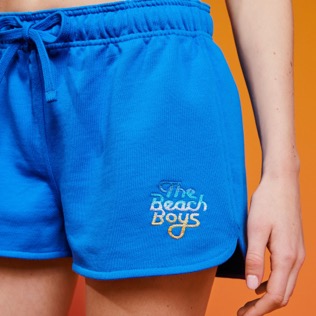 Donna Shorty Stampato - Shorts donna Gradient Embroidered Logo - Vilebrequin x The Beach Boys, Earthenware dettagli vista 5