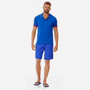 Hombre Clásico largon Estampado - Bañador de corte largo con estampado Micro Ronde Des Tortues para hombre, Mar azul supp2 Hombre Clásico largon Estampado - Bañador de corte largo con estampado Micro Ronde Des Tortues para hombre, Mar azul supp2