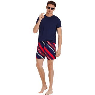 Men Stretch classic Printed - Men Swimwear Stretch Diagonal Stripes, Plum supp2 Men Stretch classic Printed - Men Swimwear Stretch Diagonal Stripes, Plum supp2