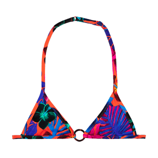 Niñas Autros Estampado - Top de bikini con copas de triángulo y estampado 16.7 Porto Rico para niña, Nasturtium front Niñas Autros Estampado - Top de bikini con copas de triángulo y estampado 16.7 Porto Rico para niña, Nasturtium front