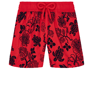 Boys Others Printed - Boys Swim Trunks Natural Turtles Flocked, Peppers front view