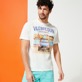 Hombre Autros Estampado - Camiseta sofisticada con logotipo de Vilebrequin y estampado 2 Chevaux À St Tropez para hombre, Off white vista frontal desgastada