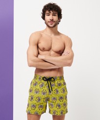 Men Classic Embroidered - Men Swim Trunks Embroidered Only Crabs ! - Limited Edition, Matcha front worn view