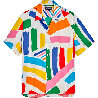 Homme AUTRES Graphique - Chemise manches courtes Homme Dazzle - Vilebrequin x JCC+ - Edition limitée, Blanc front Homme AUTRES Graphique - Chemise manches courtes Homme Dazzle - Vilebrequin x JCC+ - Edition limitée, Blanc front
