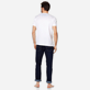 男款 Others 纯色 - Vilebrequin 品牌徽标男士复古T恤, White 背面穿戴视图