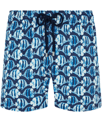 Men Others Printed - Men Stretch Swimwear Batik Fishes, Navy front view