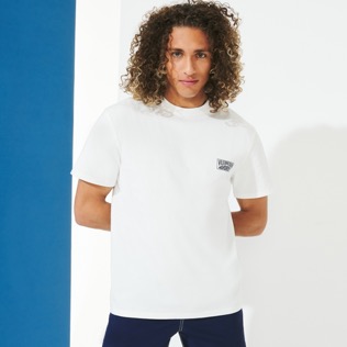 Uomo Altri Stampato - T-shirt uomo - Vilebrequin x Highsnobiety, Bianco dettagli vista 2