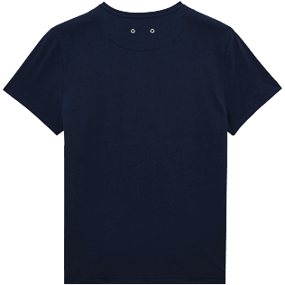 Hombre Autros Estampado - Camiseta de algodón con estampado Hypno Shell para hombre, Azul marino vista trasera