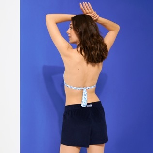 Donna Altri Unita - Shorts donna in spugna tinta unita, Blu marine vista indossata posteriore