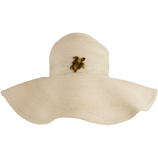 Women Straw Hat Solid Sand front view