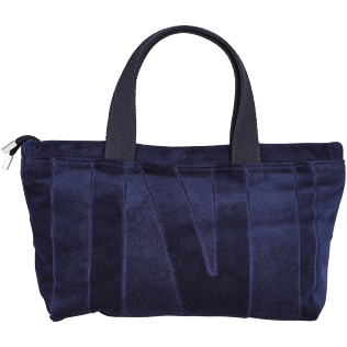 Andere Uni - Solid Strandbeutel aus Frottee-Jacquard, Marineblau front Andere Uni - Solid Strandbeutel aus Frottee-Jacquard, Marineblau front