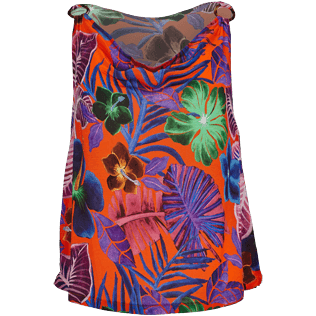 Women Others Printed - Women cowl-neck Top Porto Rico, Bright orange front Women Others Printed - Women cowl-neck Top Porto Rico, Bright orange front