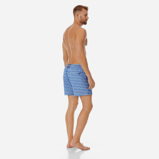 Men Ultra-light classique Printed - Men Ultra-Light and packable swimtrunks Istanbul, Sea blue backworn Men Ultra-light classique Printed - Men Ultra-Light and packable swimtrunks Istanbul, Sea blue backworn