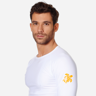 Andere Bedruckt - Unisex Rashguard T-Shirt mit elegantem Muster, Weiss supp1 Andere Bedruckt - Unisex Rashguard T-Shirt mit elegantem Muster, Weiss supp1
