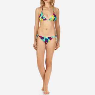 Women Bottoms Printed - Women Bikini Bottom Birds of Paradise, Veronese green frontworn Women Bottoms Printed - Women Bikini Bottom Birds of Paradise, Veronese green frontworn