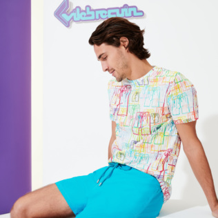 Picture of Men Others Solid - Men Swimwear Solid, Azure details view 3 Picture of Men Others Solid - Men Swimwear Solid, Azure details view 3