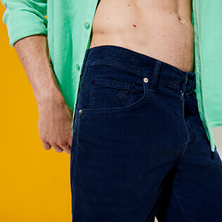 Men Others Solid - Men Velvet Bermuda 5 Pockets, Navy supp2 Men Others Solid - Men Velvet Bermuda 5 Pockets, Navy supp2