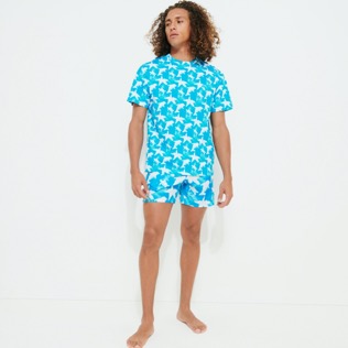 Herren Andere Bedruckt - Clouds T-Shirt aus Baumwolle für Herren, Hawaii blue Vorderseite getragene Ansicht