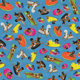 Men Stretch classic Printed - Men Swim Trunks - Vilebrequin x Derrick Adams, Swimming pool print