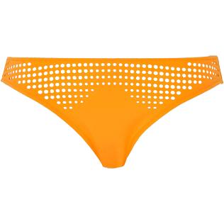 Women Classic brief Solid - Women midi brief bikini Bottom Pois Lazer Cut, Mango front Women Classic brief Solid - Women midi brief bikini Bottom Pois Lazer Cut, Mango front