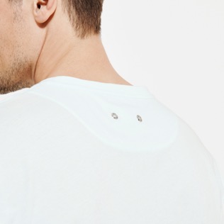Hombre Autros Liso - Camiseta de algodón orgánico de color liso para hombre, Glacier detalles vista 2