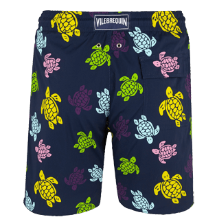Hombre Clásico largon Estampado - Bañador largo y elástico con estampado Ronde des Tortues para hombre, Azul marino back Hombre Clásico largon Estampado - Bañador largo y elástico con estampado Ronde des Tortues para hombre, Azul marino back