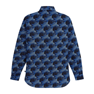 Homme AUTRES Imprimé - Chemise Chambray homme imprimé Waves, Bleu marine back Homme AUTRES Imprimé - Chemise Chambray homme imprimé Waves, Bleu marine back