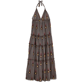 Women Others Printed - Women Cotton Long Frill Dress Paon Paon, Navy front Women Others Printed - Women Cotton Long Frill Dress Paon Paon, Navy front