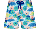 Boys Short classic Printed - Boys Swim Trunks Ultra-light and packable Urchins & Fishes, White front view