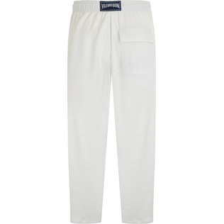 Men Others Solid - Unisex Linen Pants Solid, White back view