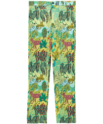 Men Others Printed - Men Printed Linen Pants Jungle Rousseau, Ginger front view