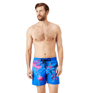 Men Classic Printed - Men Swimtrunks Mappemonde Sonar, Royal blue frontworn Men Classic Printed - Men Swimtrunks Mappemonde Sonar, Royal blue frontworn
