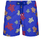 男款 Embroidered 绣 - 男士 Ronde Des Tortues 刺绣泳装 - 限量版, Purple blue 正面图