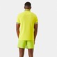Men Others Solid - Men Cotton Pique Polo Shirt Solid, Lemon back worn view