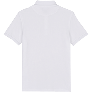 Herren Andere Uni - Solid Polohemd aus Frottee für Herren, Weiss Rückansicht