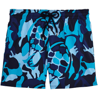 Hombres Corte Clásico Estampado - Bañador Superflex con estampado Camouflage Turtles, Celeste front Hombres Corte Clásico Estampado - Bañador Superflex con estampado Camouflage Turtles, Celeste front