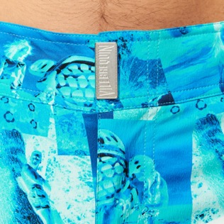 Men Flat belts Printed - Men Swimwear Flat belt Stretch Patchwork Shooting, Azure details view 3